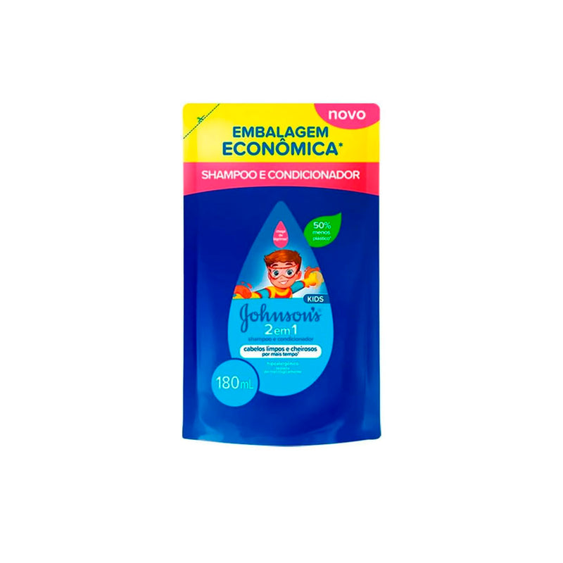 Refil Shampoo e Condicionador Kids 2 em 1 Johnson’s - 180ml