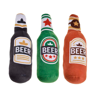 Brinquedo De Pelúcia Garrafa Beer Para Pets - Estampas Diversas