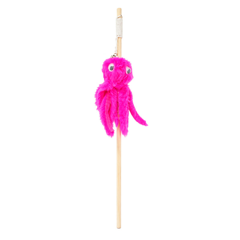 Brinquedo Varinha com Polvo Pequeno para Gatos - Cores Diversas