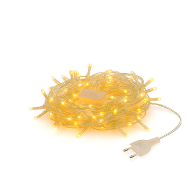 Pisca Pisca 100 Leds Amarelo Fio Transparente  - 9 M