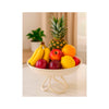 Fruteira Decorativa com Suporte em Metal Torcido - Bege