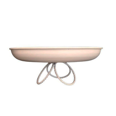 Fruteira Decorativa com Suporte em Metal Torcido - Bege