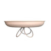 Fruteira Decorativa com Suporte em Metal Torcido - Bege