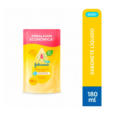 Refil Sabonete Líquido de Glicerina Camomila Johnson's Baby Cabeça aos Pés 180 ml