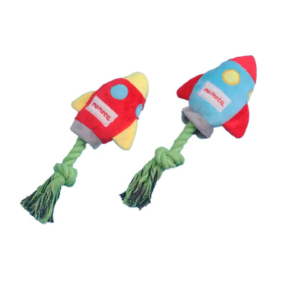 Brinquedo Pet Pelucia Foguete Com Corda - 23cm
