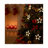 Luminária Decorativa LED Estrela 5m com 10 Estrelas - Luz Contínua Amarela