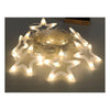 Luminária Decorativa LED Estrela 5m com 10 Estrelas - Luz Contínua Amarela