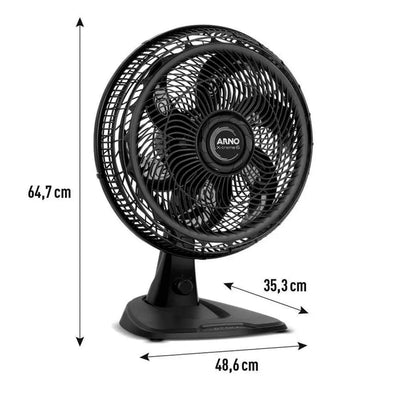 Ventilador de Mesa e Parede Arno 40cm X-Treme 6 140W 127V Preto - VE60