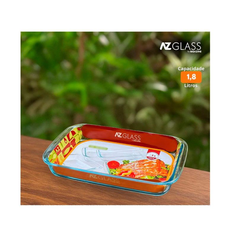 Travessa de Vidro Borossilicato 1,8 Litros - AZ Glass