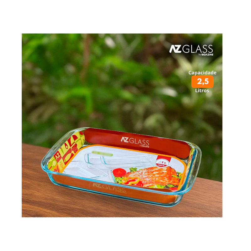 Travessa de Vidro Borossilicato 2,2 Litros - AZ Glass