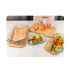 TRAVESSA DE VIDRO RETANGULAR COM TAMPA DE BAMBU 2,2L - AZ GLASS