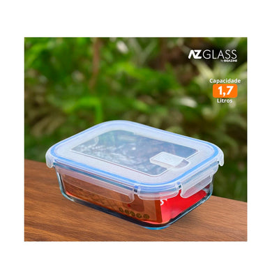 Travessa com Tampa 1,7 Litros - AZ Glass