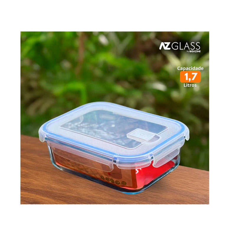 Travessa com Tampa 1,7 Litros - AZ Glass
