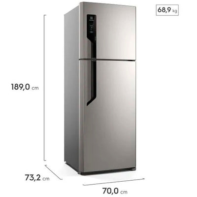 Geladeira Electrolux Frost Free 480L Efficient Duplex AutoSense Inox Look (TF71S) 127V