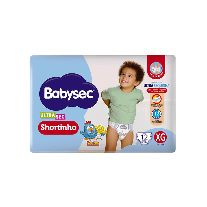 Fralda Babysec Ultra Jumbo Shortinho XG 12un