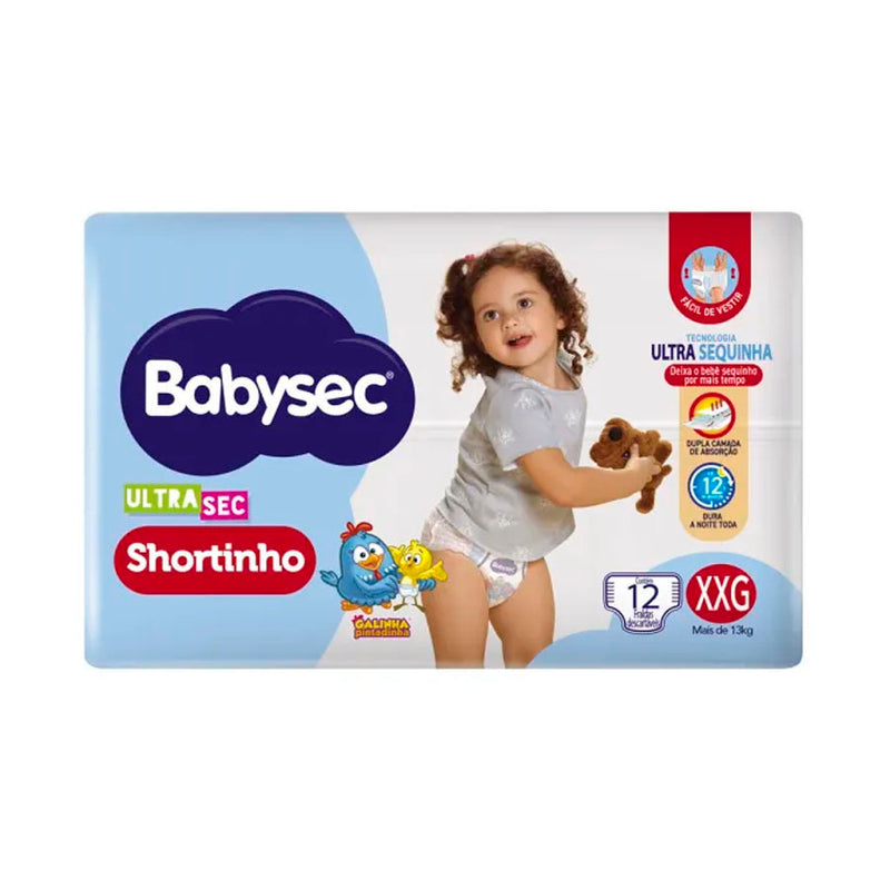 Fralda Babysec Ultra Sec Shortinho - XXG