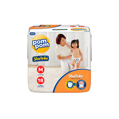 Fralda Pom Pom Shortinho Jumb M 18un