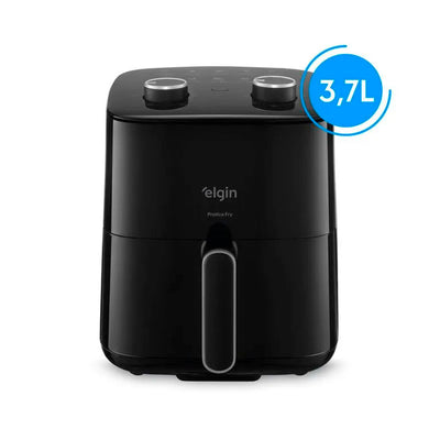 Fritadeira Air Fryer Elgin Sem Óleo Elgin Pratica 3,7L - Preta 1400W Air Circuit 360°