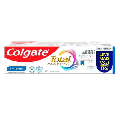 Creme Dental Para Branqueamento Colgate Total Whitening 180g