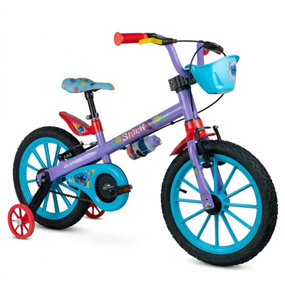 Bicicleta Infantil Aro 16 Disney Stitch 2 Lilás - Nathor