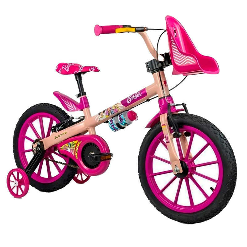 Bicicleta Infantil Aro 16 Barbie Nathor - Rosa
