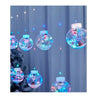 Cortina de LED Natalina com 10 Bolas Decorativas e Miniaturas Sortidas - 3m
