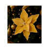 Flor Natalina Decorativa em Veludo com Pérolas - 28 cm