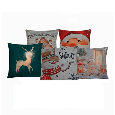 Capa De Almofada Natalina Estampas Sortidas - 44x44cm