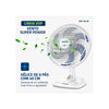 Ventilador de Mesa Mondial Super Power 6 Pás 40cm, 140W, Silencioso - VSP-40-W