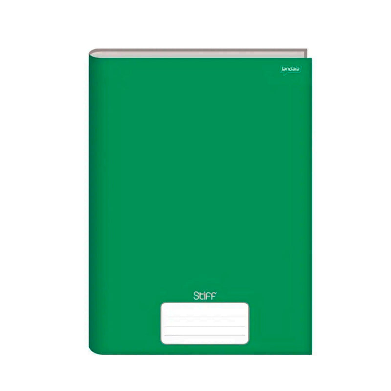Caderno Brochura Capa Dura Slim Stiff Jandaia Verde - 80 Folhas