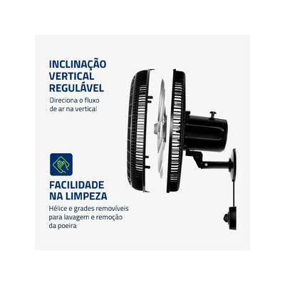 Ventilador de Parede Mondial Super Turbo VTX-40P-8P - 40cm, 8 Pás, 140W