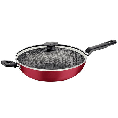 Wok Tramontina Loreto em Alumínio Antiaderente Ø28cm 3,3L Vermelha