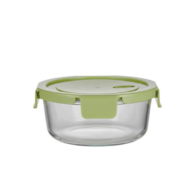 Pote De Vidro Redondo Green Life - 370ml