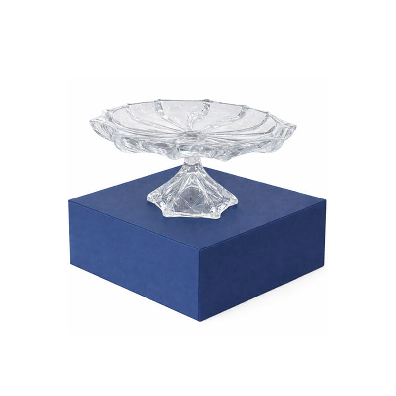 BOLEIRA CRISTAL  DELICATA COM PÉ DIAMOND 15X30 CM