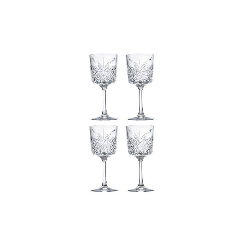 Jogo 4 Taças de Vidro Cristal 320ml Deligosa