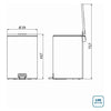 Lixeira com Pedal Tramontina Loop em Aço Inox com Acabamento Polido e Balde Interno 20 L