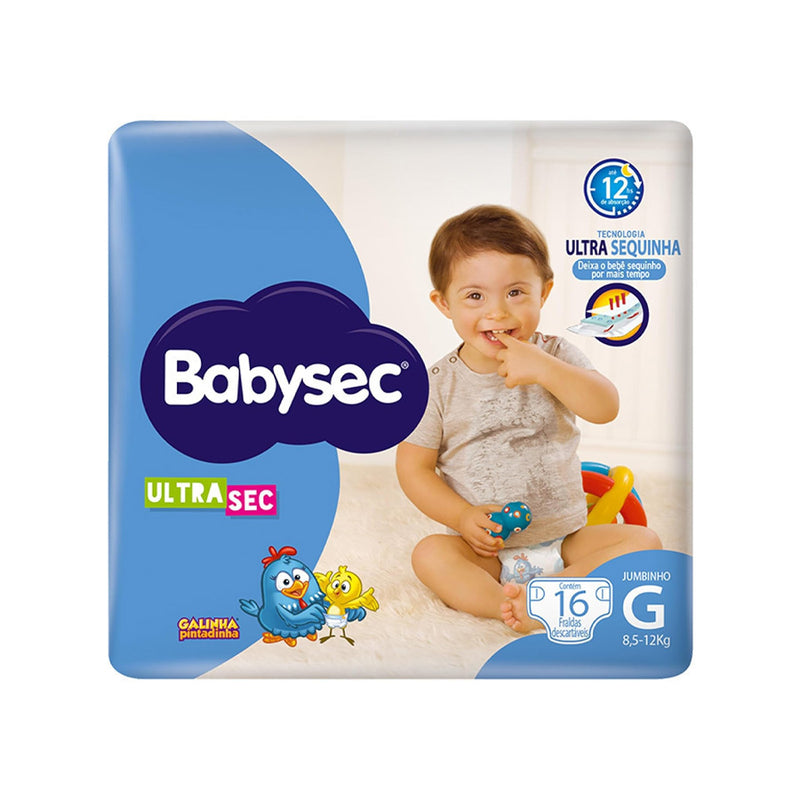 Fralda Ultra Jumbinho Ultrasec G 16 Unidades - Babysec
