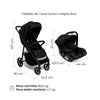 Carrinho Travel System Magno Duo Preto Infinito + Bebê Conforto Zion - Infanti