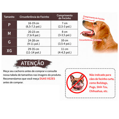 Focinheira Para Cachorro Tamanho P