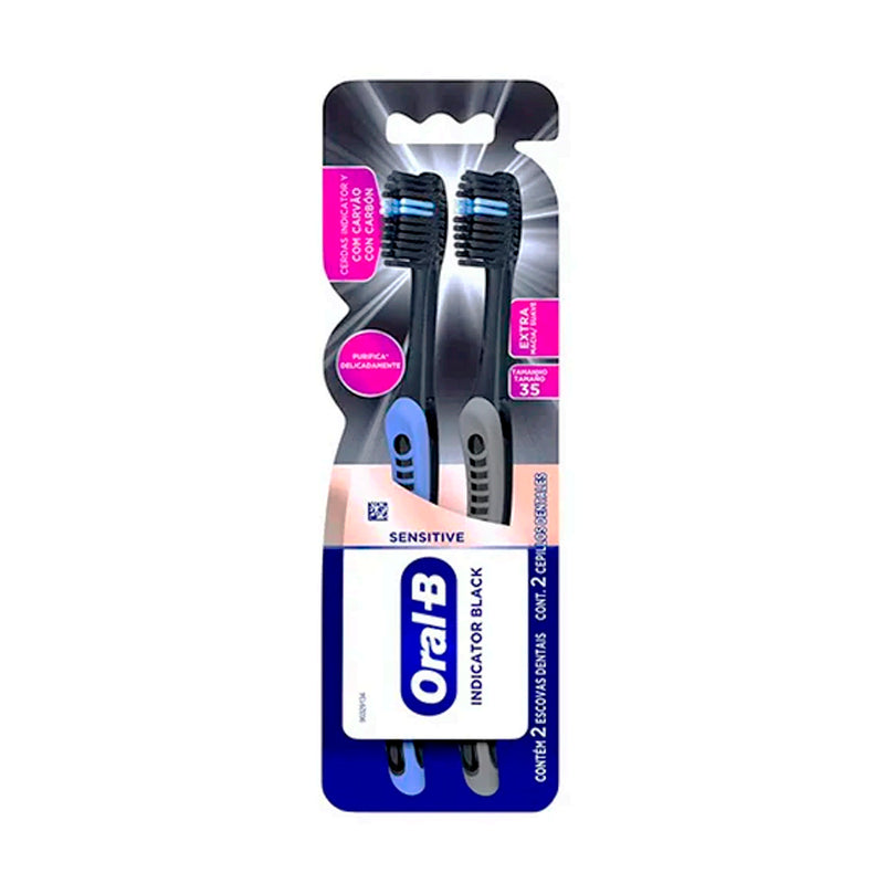 Escova Dental Oral B Indicator Black Ext Soft - 2UN