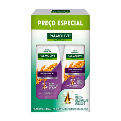 Kit Shampoo e Condicionador Palmolive Naturals Lisos Radiantes - 350ml