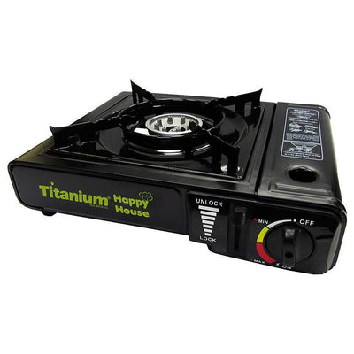 FOGAREIRO FOGÃO CAMPING PORTÁTIL CARTUCHO GÁS TITANIUM