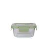 Pote De Vidro Quadrado Green Life -520 ml