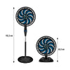 Ventilador 2 em 1 Mesa e Coluna X-Treme 9 Arno 40cm 9 Pás 3 Velocidade VE9M - Preto - 110 Volts