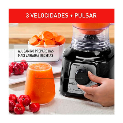 Liquidificador Arno Power Mix Essential - 700W, 2,4L, 3 Velocidades + Pulsar