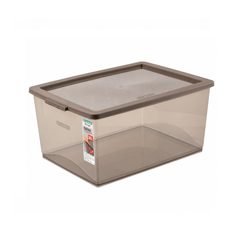 Organizador Plástico Ordene com Tampa - 30Litros