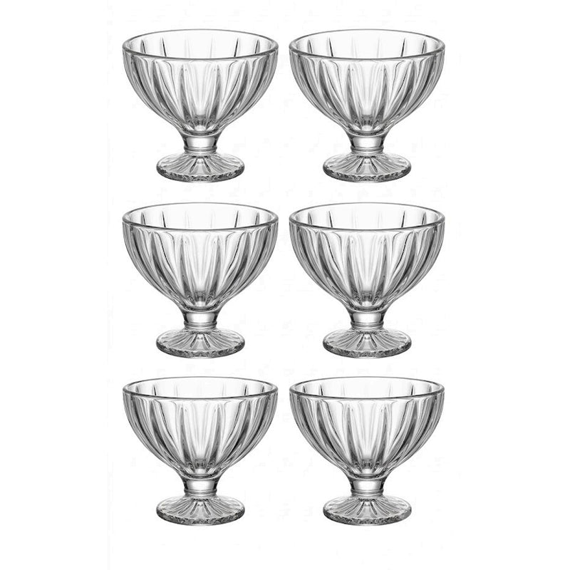 Jogo de Taças para Sobremesa em Vidro -  6 Peças -  AZ Glass