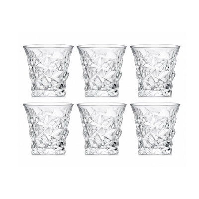 JOGO DE COPOS DE VIDRO WHISKY 6 PEÇAS 265ML AZ GLASS