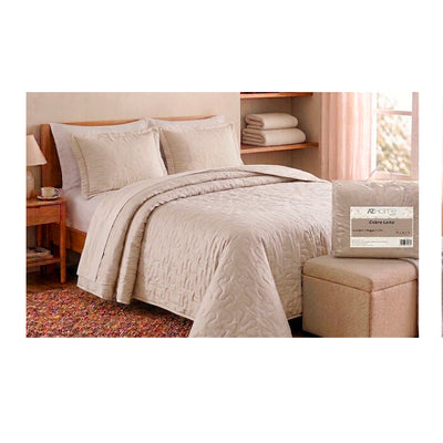 Cobre Leito Super King 3 Peças Matelassê Natural - AZ Home