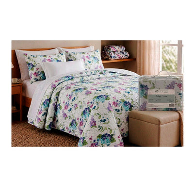Cobre Leito Casal 3 Peças Matelassê Jardim Lilas - AZ Home